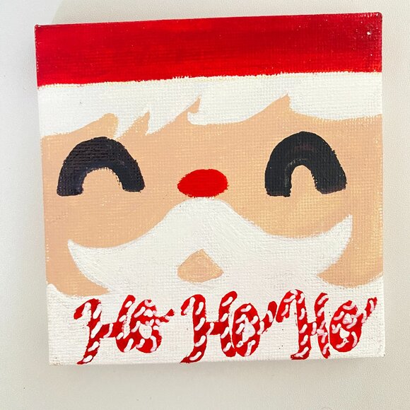 Red and White Holiday Canvas art deco - Picture 1 of 3